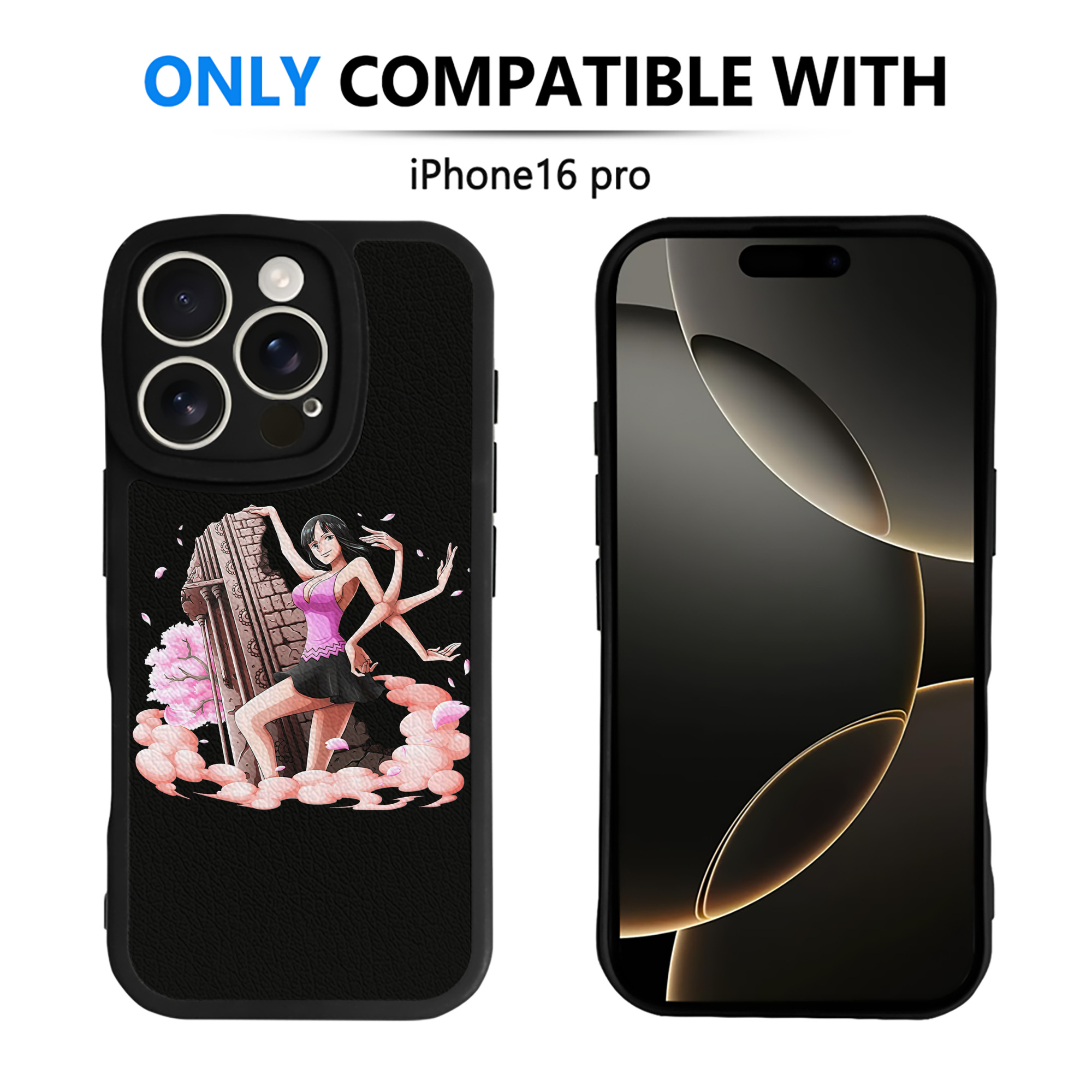 （画像用） ワンピース ニコ・ロビン ONE PIECE Nico Robin 【iPhone 16シリーズ対応】シリコンスマホケース（レザー調） 材質：シリコン